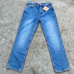 Reformation Cynthia High Rise Straight Jeans in Colorado
